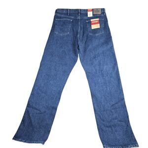 Wrangler‎ Straight Cut Jeans Men's 40x36 (38x36 Actual) Blue Workwear Comfort
